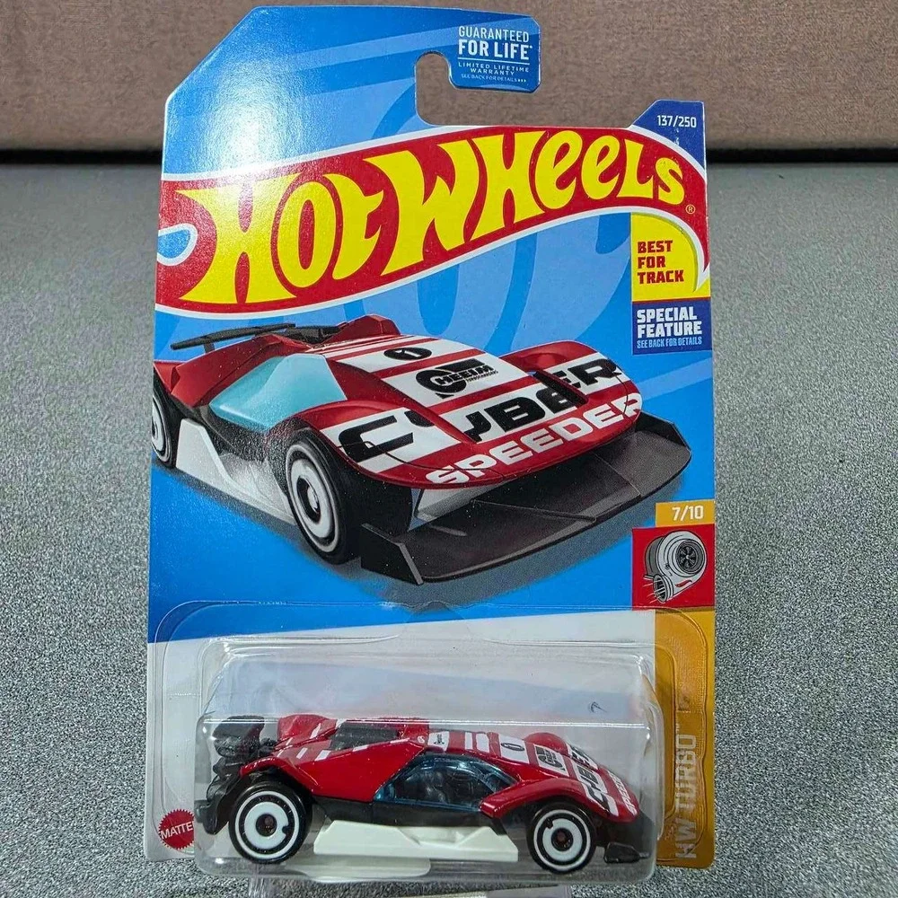 Hot Wheels Cyber Speeder HW Turbo 7/10 137/250 Red White New 2022 Diecast Car